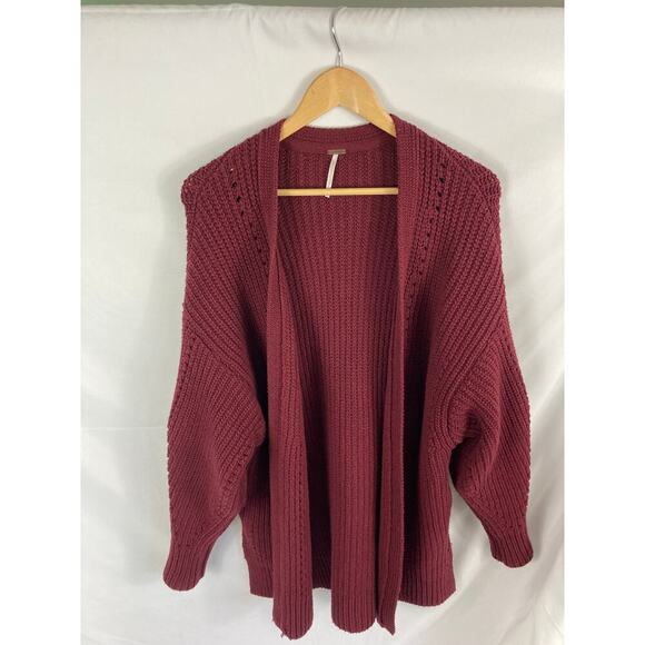 Free People Burgundy Knit Sweater - Picture 3 of 11